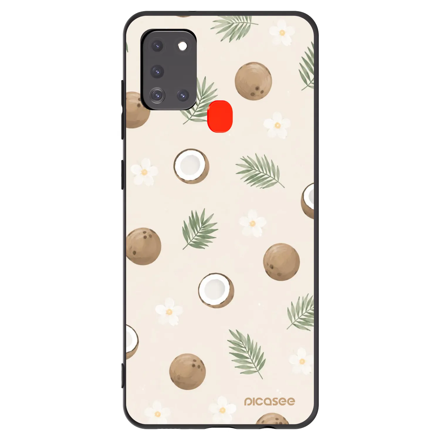 Picasee silikonowe czarne etui na Samsung Galaxy A21s - Coconut Breeze
