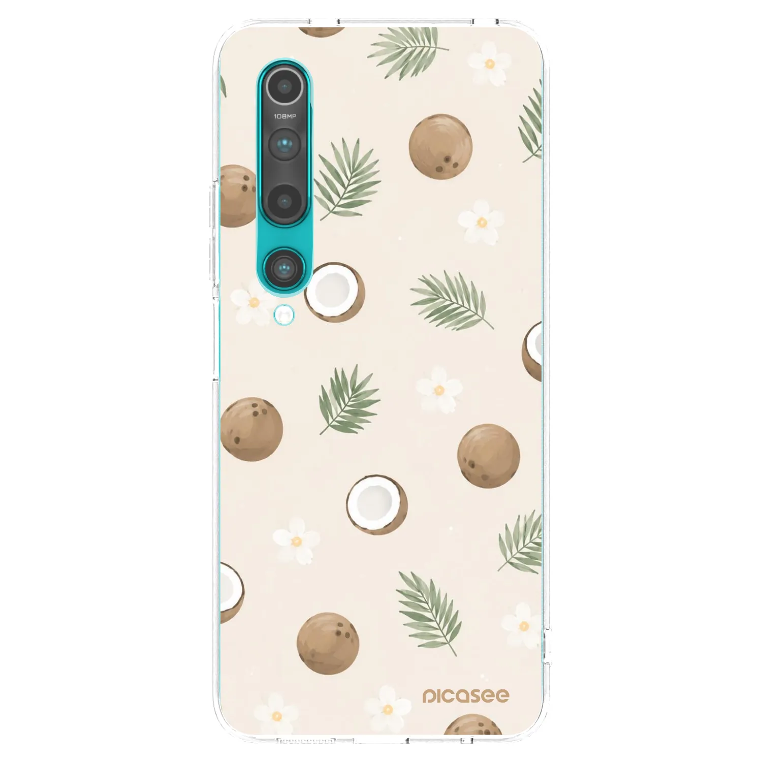 Picasee silikonowe przeźroczyste etui na Xiaomi Mi 10 - Coconut Breeze