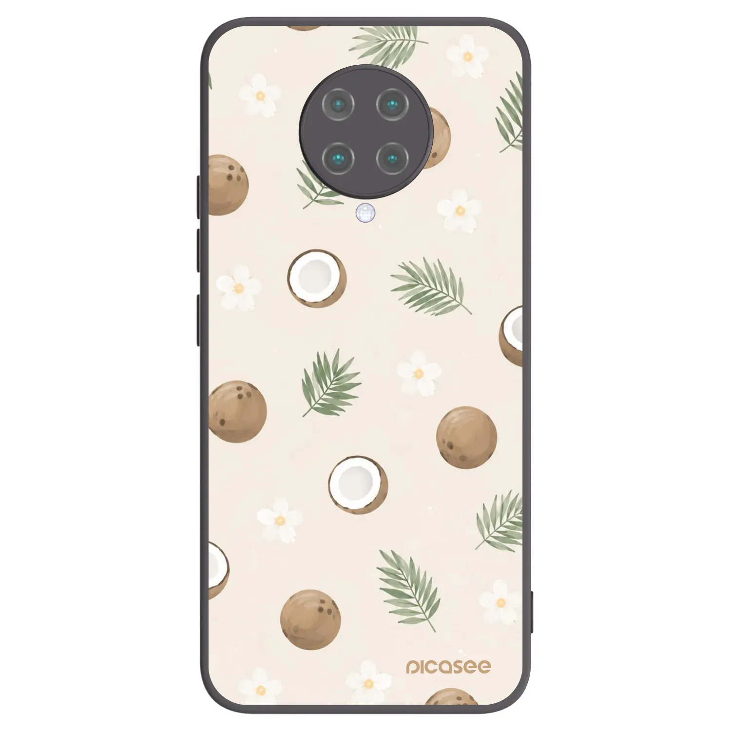 Picasee silikonowe czarne etui na Xiaomi Poco F2 Pro - Coconut Breeze