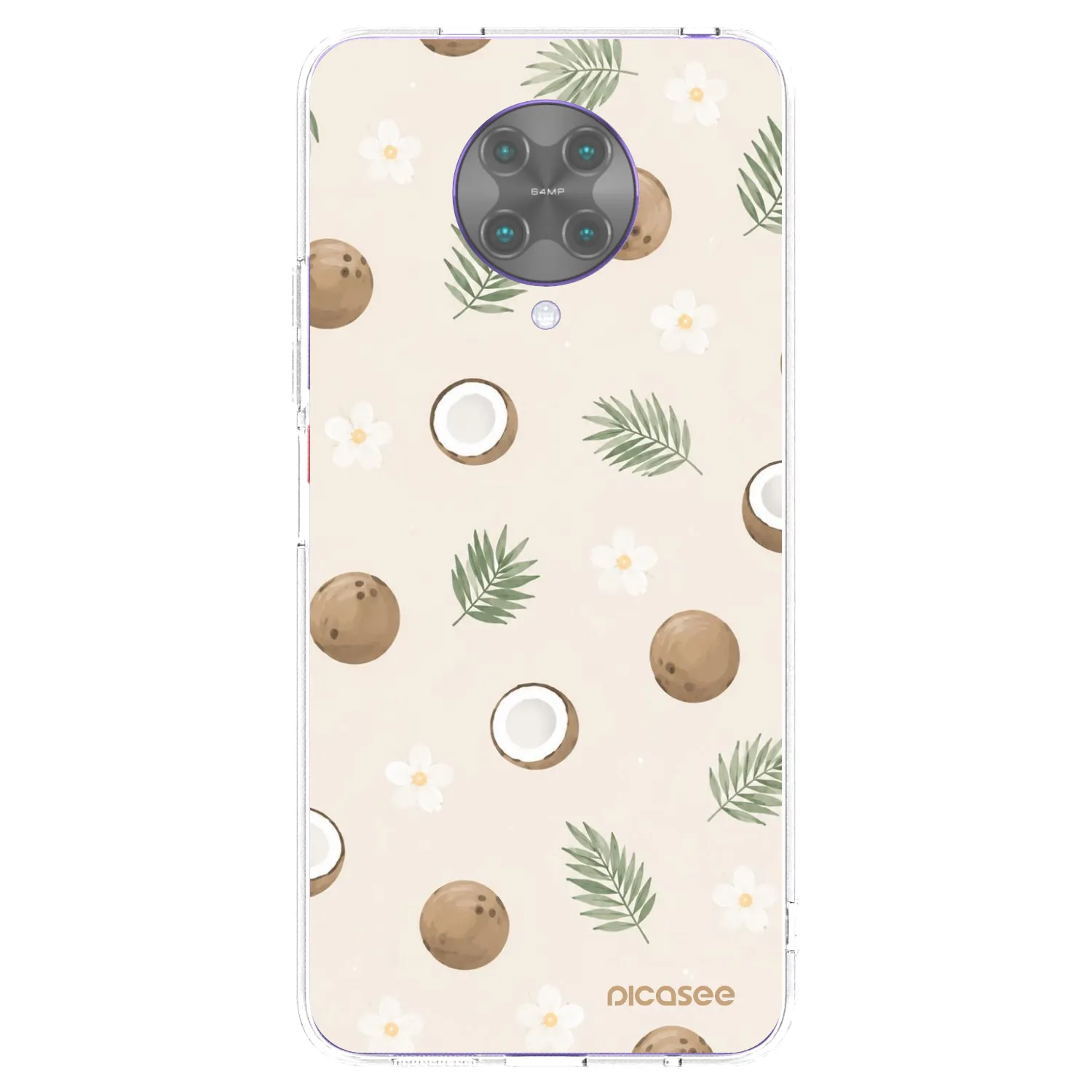 Picasee silikonowe przeźroczyste etui na Xiaomi Poco F2 Pro - Coconut Breeze