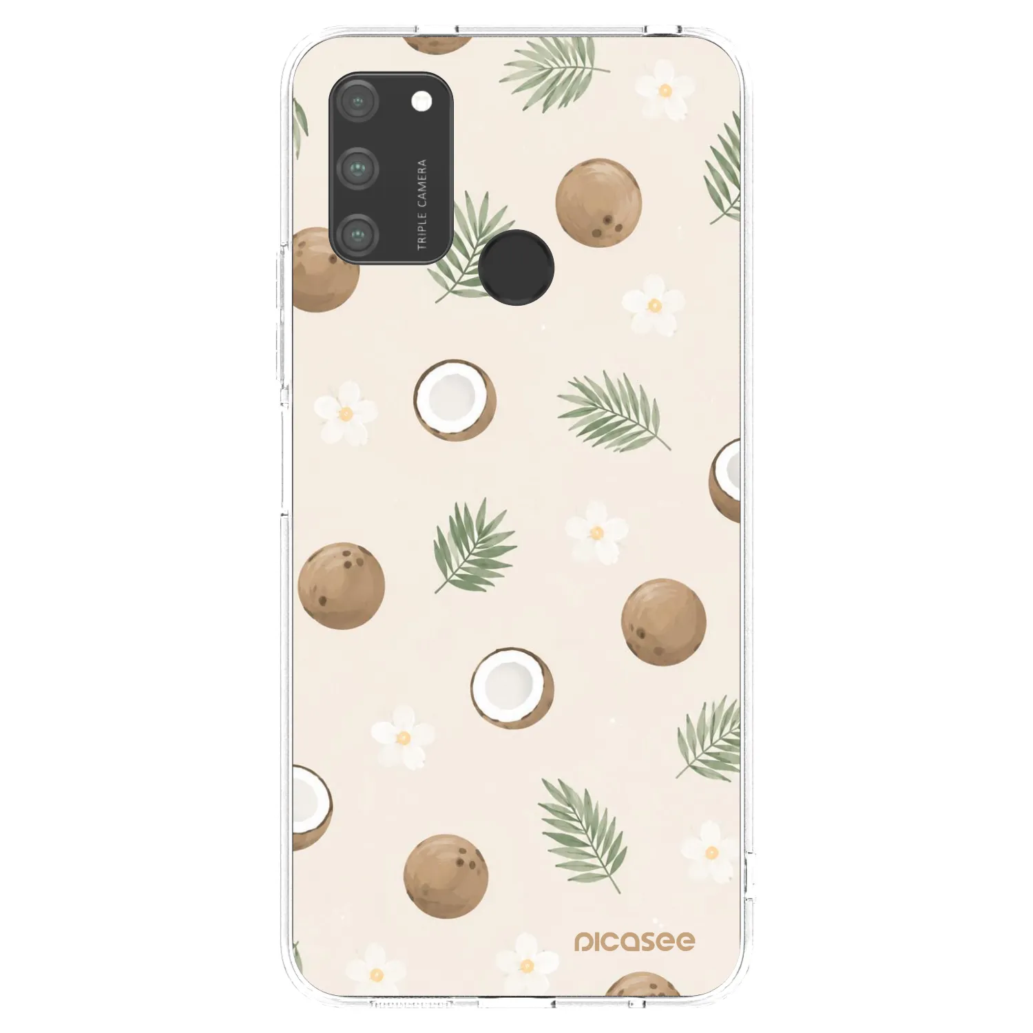 Picasee silikonowe przeźroczyste etui na Honor 9A - Coconut Breeze