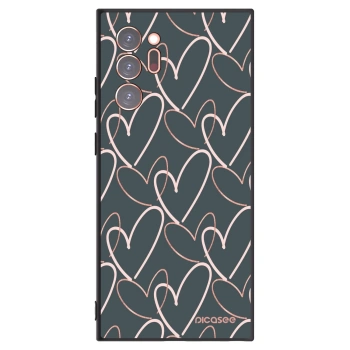 Picasee silikonowe czarne etui na Samsung Galaxy Note 20 Ultra - Lots of love