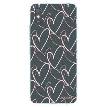 Picasee silikonowe przeźroczyste etui na Xiaomi Redmi 9A - Lots of love