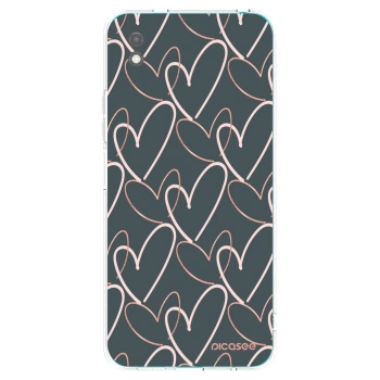 Picasee silikonowe czarne etui na Xiaomi Redmi 9A - Lots of love