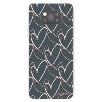 Picasee silikonowe czarne etui na Xiaomi Poco X3 - Lots of love