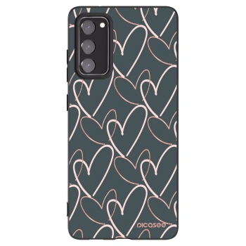 Picasee silikonowe czarne etui na Samsung Galaxy S20 FE - Lots of love