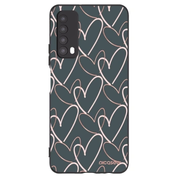 Picasee silikonowe czarne etui na Huawei P Smart 2021 - Lots of love