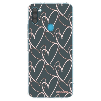 Picasee silikonowe przeźroczyste etui na Samsung Galaxy M11 - Lots of love