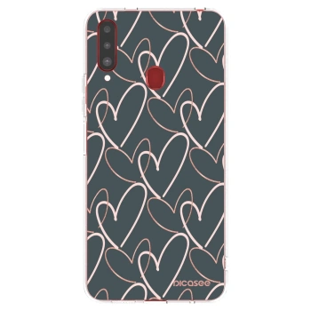 Picasee silikonowe przeźroczyste etui na Samsung Galaxy A20s - Lots of love