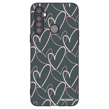Picasee silikonowe czarne etui na Realme 6i - Lots of love