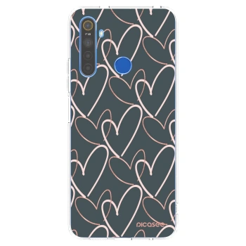 Picasee silikonowe przeźroczyste etui na Realme 5 - Lots of love