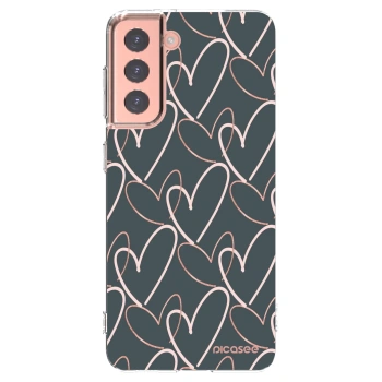 Picasee silikonowe przeźroczyste etui na Samsung Galaxy S21 5G G991B - Lots of love