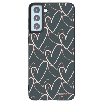 Picasee silikonowe czarne etui na Samsung Galaxy S21+ 5G G996F - Lots of love