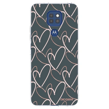 Picasee silikonowe przeźroczyste etui na Motorola Moto G9 Play - Lots of love
