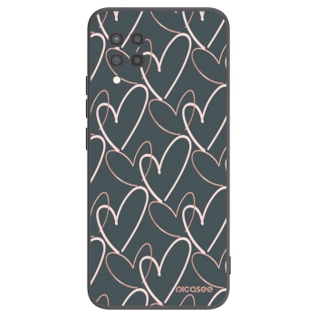 Picasee silikonowe czarne etui na Samsung Galaxy A42 A426B - Lots of love