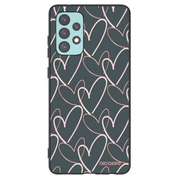 Picasee silikonowe czarne etui na Samsung Galaxy A72 A725F - Lots of love