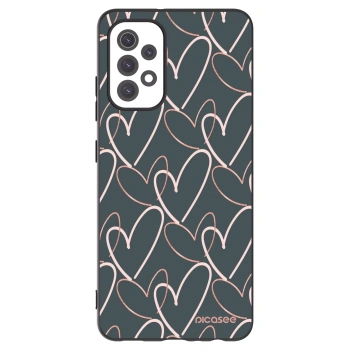 Picasee silikonowe czarne etui na Samsung Galaxy A32 5G A326B - Lots of love