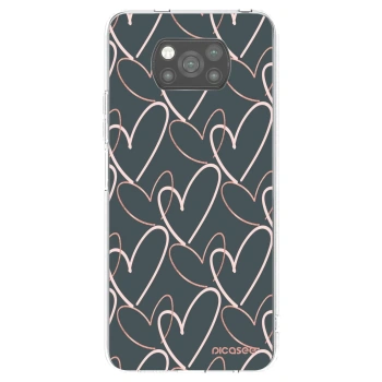 Picasee silikonowe czarne etui na Xiaomi Poco X3 Pro - Lots of love