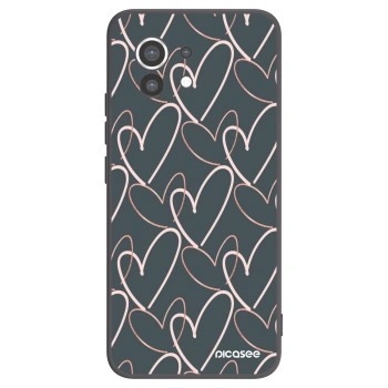 Picasee silikonowe czarne etui na Xiaomi Mi 11 - Lots of love