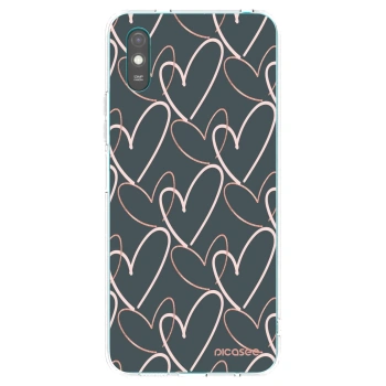 Picasee silikonowe przeźroczyste etui na Xiaomi Redmi 9AT - Lots of love