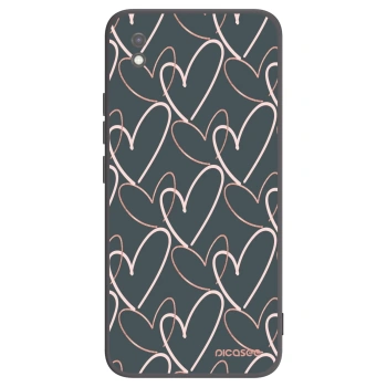 Picasee silikonowe czarne etui na Xiaomi Redmi 9AT - Lots of love