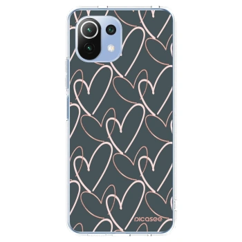 Picasee silikonowe przeźroczyste etui na Xiaomi Mi 11 Lite - Lots of love