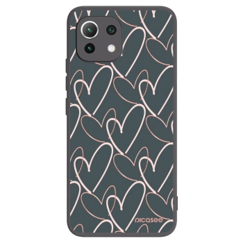 Picasee silikonowe czarne etui na Xiaomi Mi 11 Lite - Lots of love
