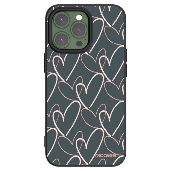 Picasee silikonowe czarne etui na Apple iPhone 13 Pro - Lots of love