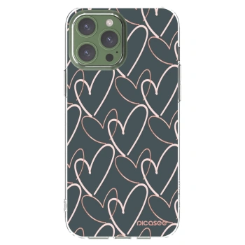 Picasee silikonowe przeźroczyste etui na Apple iPhone 13 Pro Max - Lots of love
