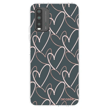 Picasee silikonowe przeźroczyste etui na Xiaomi Redmi 9T - Lots of love