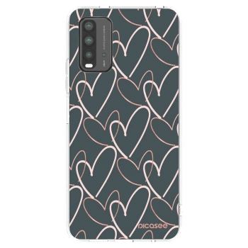 Picasee silikonowe czarne etui na Xiaomi Redmi 9T - Lots of love