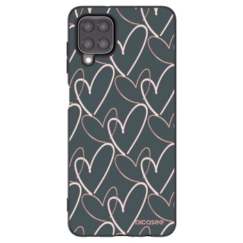 Picasee silikonowe czarne etui na Samsung Galaxy M12 M127F - Lots of love