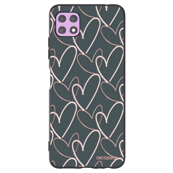 Picasee silikonowe czarne etui na Samsung Galaxy A22 A226B 5G - Lots of love