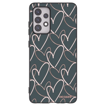 Picasee silikonowe czarne etui na Samsung Galaxy A52s 5G A528B - Lots of love