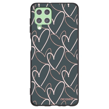 Picasee silikonowe czarne etui na Samsung Galaxy A22 A225F 4G - Lots of love