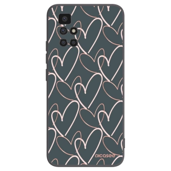 Picasee silikonowe czarne etui na Xiaomi Redmi 10 - Lots of love