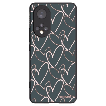 Picasee silikonowe czarne etui na Huawei Nova 9 - Lots of love