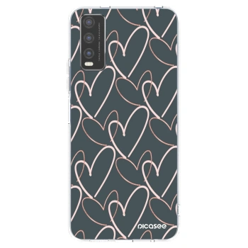 Picasee silikonowe przeźroczyste etui na Vivo Y20s - Lots of love