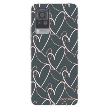 Picasee silikonowe przeźroczyste etui na Vivo X60 Pro 5G - Lots of love