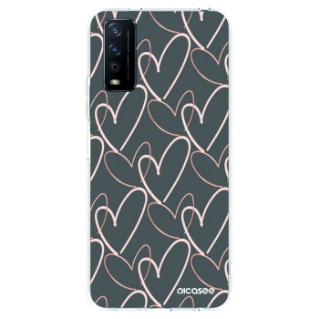 Picasee silikonowe przeźroczyste etui na Vivo Y11s - Lots of love