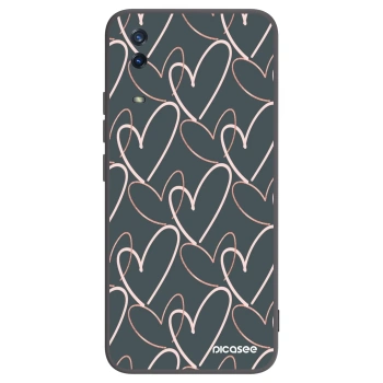 Picasee silikonowe czarne etui na Vivo Y11s - Lots of love