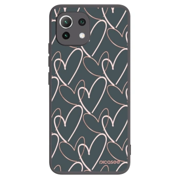 Picasee silikonowe czarne etui na Xiaomi 11 Lite 5G NE - Lots of love