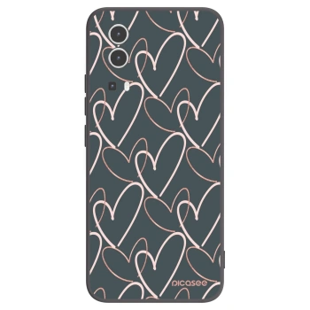 Picasee silikonowe czarne etui na Vivo Y72 5G - Lots of love
