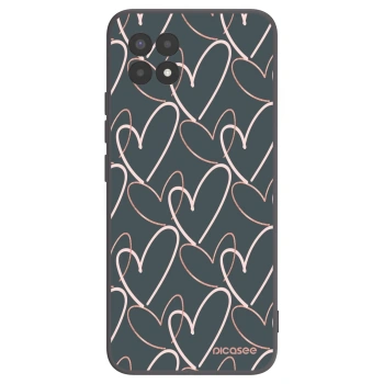 Picasee silikonowe czarne etui na Realme 8i - Lots of love
