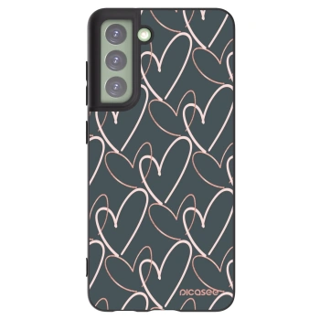 Picasee silikonowe czarne etui na Samsung Galaxy S21 FE 5G - Lots of love