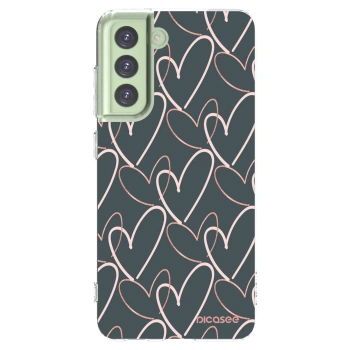 Picasee silikonowe przeźroczyste etui na Samsung Galaxy S21 FE 5G - Lots of love