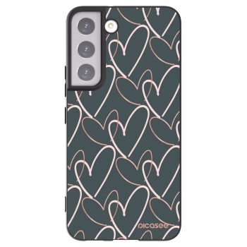 Picasee silikonowe czarne etui na Samsung Galaxy S22 5G - Lots of love