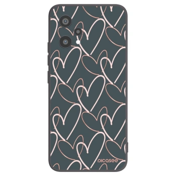 Picasee silikonowe czarne etui na Realme 9 Pro 5G - Lots of love