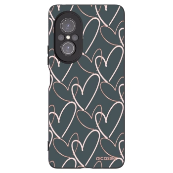 Picasee silikonowe czarne etui na Huawei Nova 9 SE - Lots of love