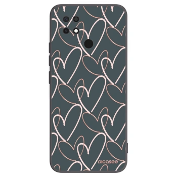 Picasee silikonowe czarne etui na Xiaomi Redmi 10C - Lots of love